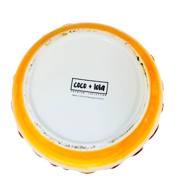 Coco + Lola Donut Cookie Jar Colorful Stack of Donuts Ceramic Kitchen Decor Used - Picture 7 of 9